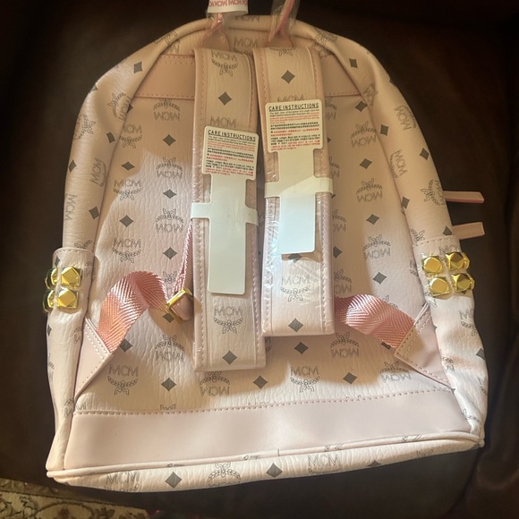Blush Pink Backpack with Gold Accents main image 6